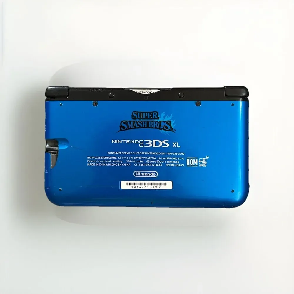 Nintendo 3DS XL Super Smash Bros. Limited Edition Blue Handheld Console - Works!